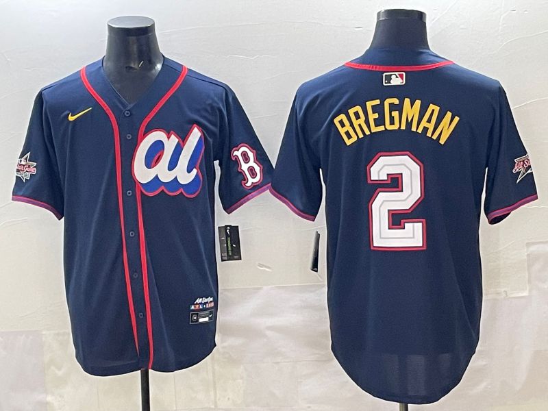 Men 2025 Boston Red Sox #2 Bregman Drak Blue All star Nike MLB Jersey style 03